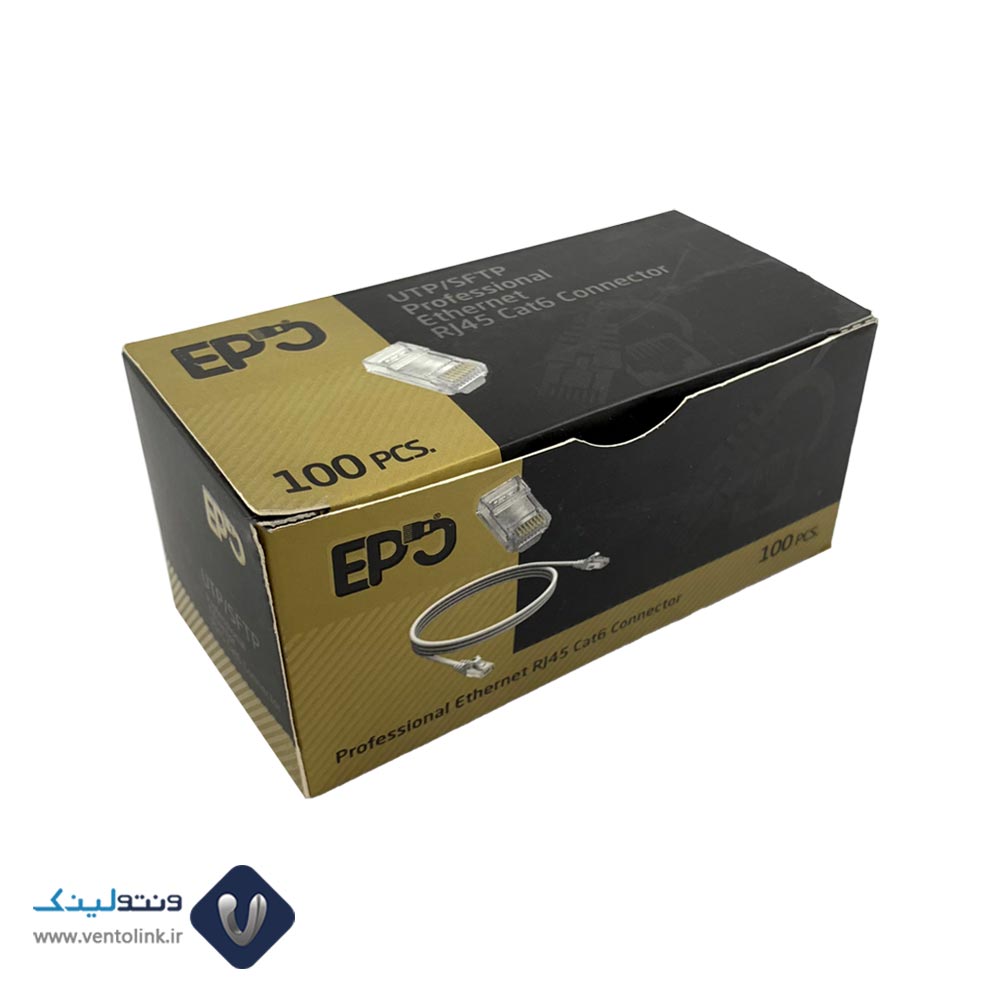 سوکت شبکه ای پی جی Cat6 UTP بسته 100 عددی